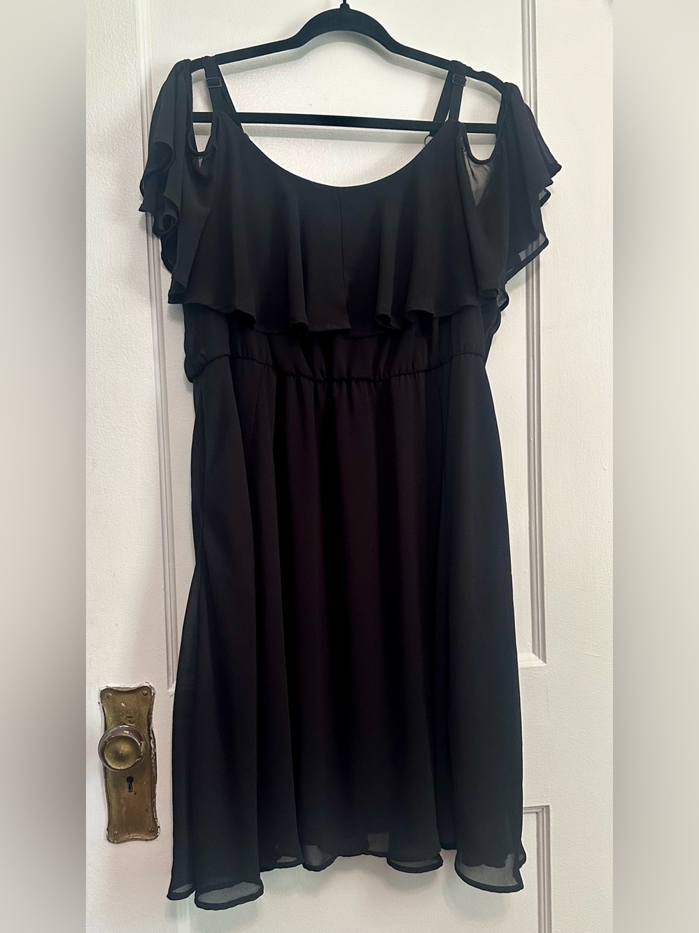 Torrid Black Ruffle Off-the-Shoulder Midi Dress (18)